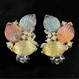 ✨ Beautiful Lisner Signed Clip-on Earrings
